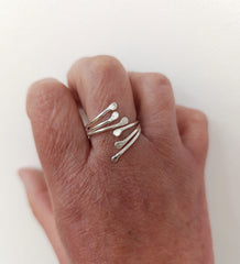 Sterling Silver 'roots' wrap ring