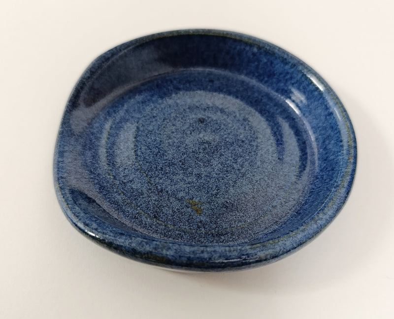 Ceramic spoon rest - dark blue glaze