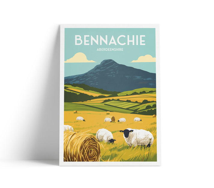 Bennachie A4 travel poster print