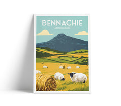 Bennachie A4 travel poster print