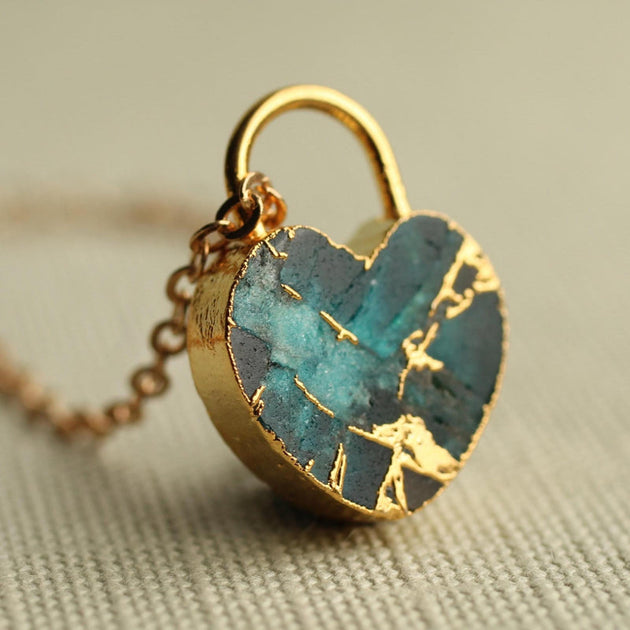 Heart Turquoise Gemstone Necklace | Sunshine No.1