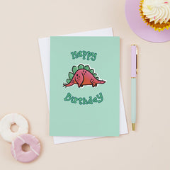 Happy birthday dinosaur card