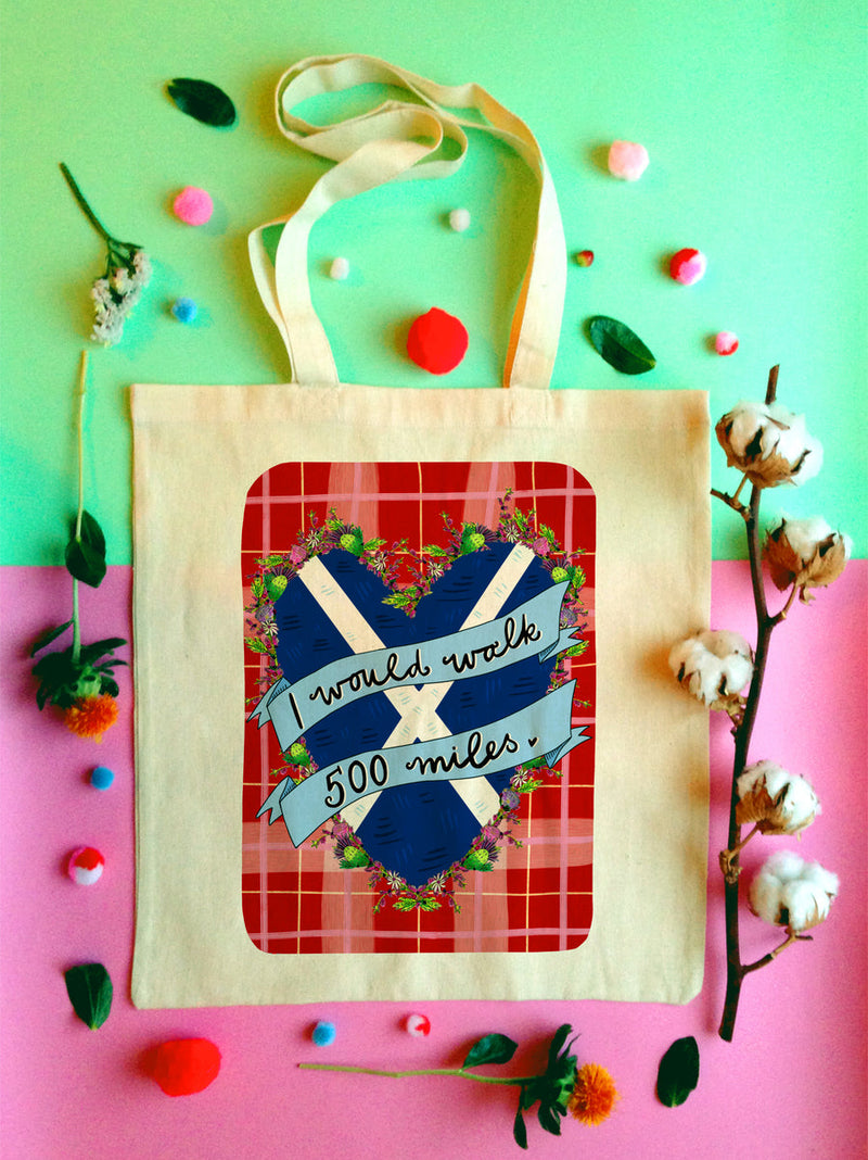 I would walk 500 miles tote bag