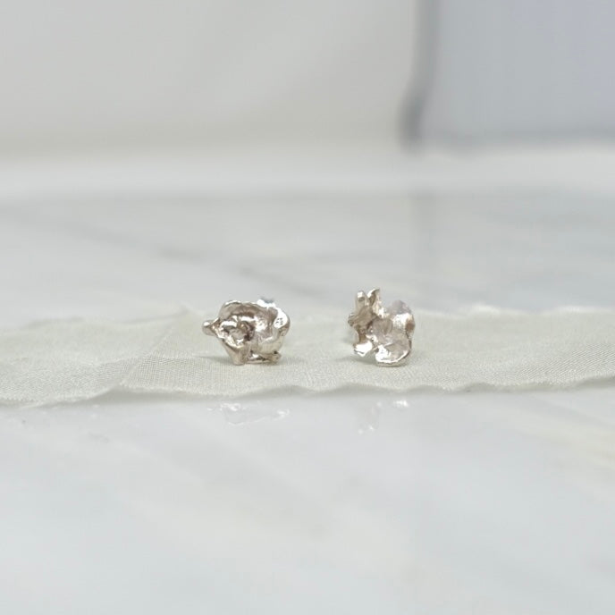 Sterling Silver Luna Pool Studs