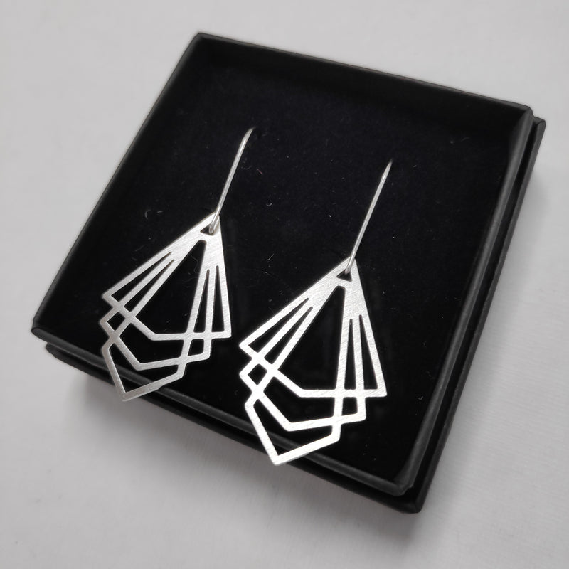 Geometric shapes drop earrings