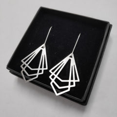 Geometric shapes drop earrings