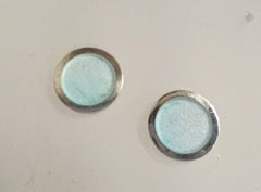 Sterling silver & enamel colourful studs - ice blue