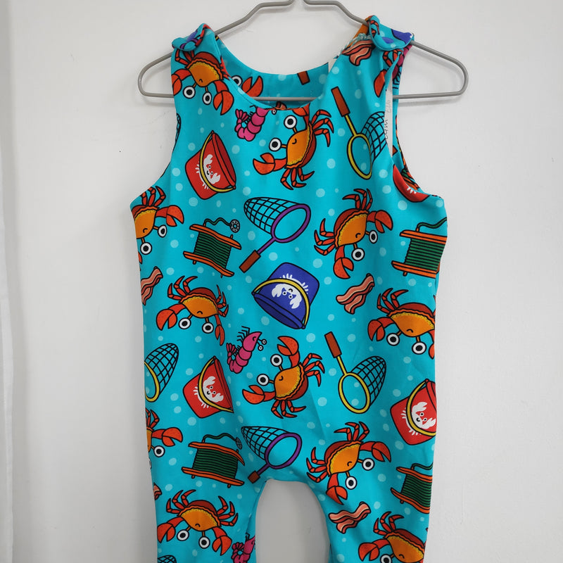 Romper suit - seaside crab print (different sizes available)