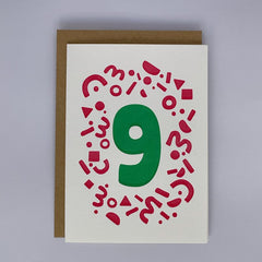 9 shapes and doodles card