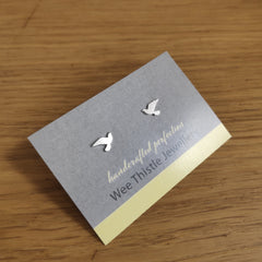 Sterling silver bird studs