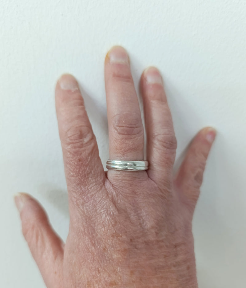 Sterling silver Mitsuro Wax open ring