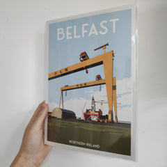 Belfast A4 travel poster print