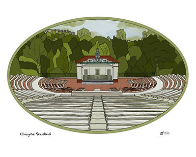Kelvingrove Bandstand A5 print