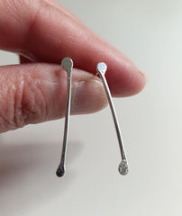 Sterling Silver roots drop stud earrings