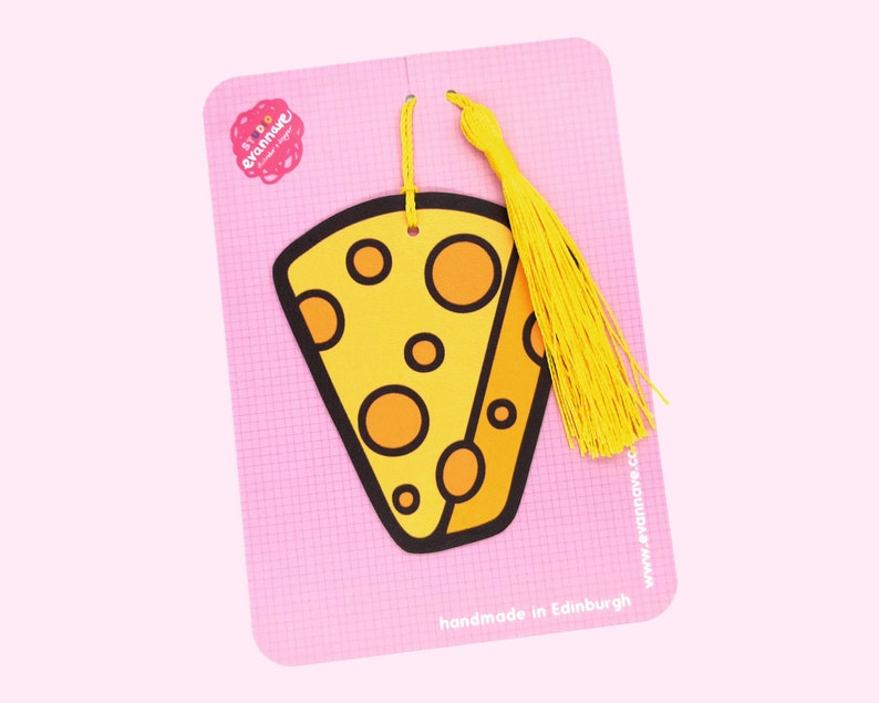 Cheese faux leather bookmark