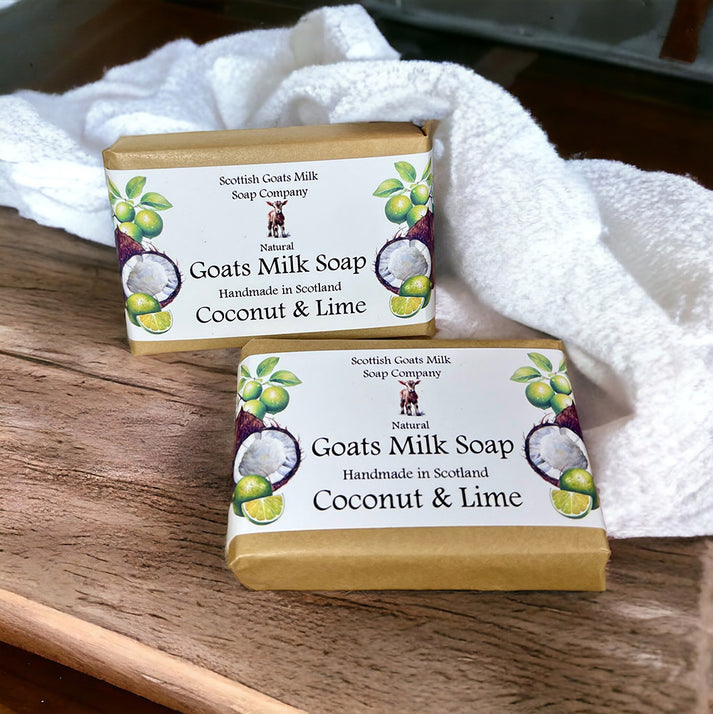 Handmade goats milk soap - coconut & lime