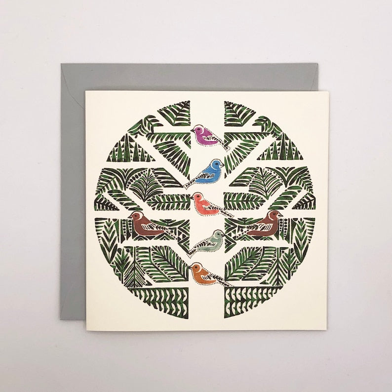 Whistle to the birds, geometric card