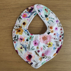 Dribble style bib - flowers print