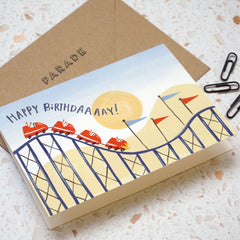 Happy birthdaaaay rollercoaster card