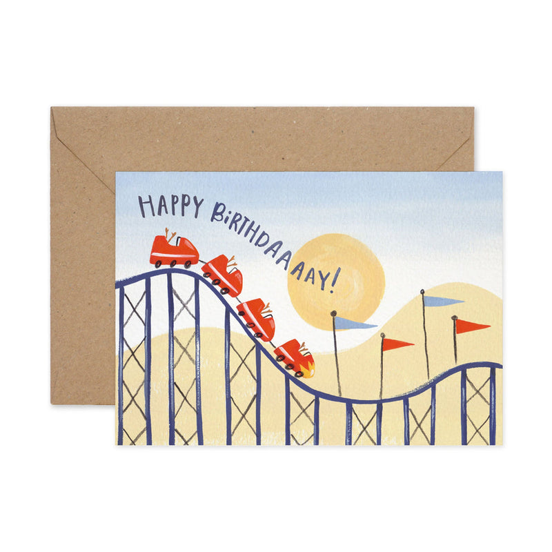 Happy birthdaaaay rollercoaster card