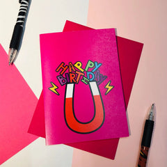 Happy birthday magnet card