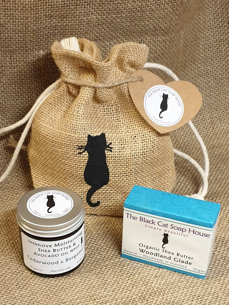 Cedarwood pamper bag - intensive whip & matching organic soap