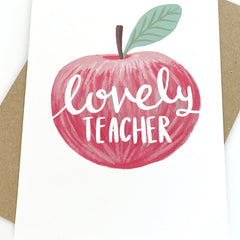 Lovely teacher apple card