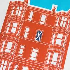 Scottish Tenements Lino print (A4 or A3) - 2 colourways available