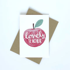 Lovely teacher apple card
