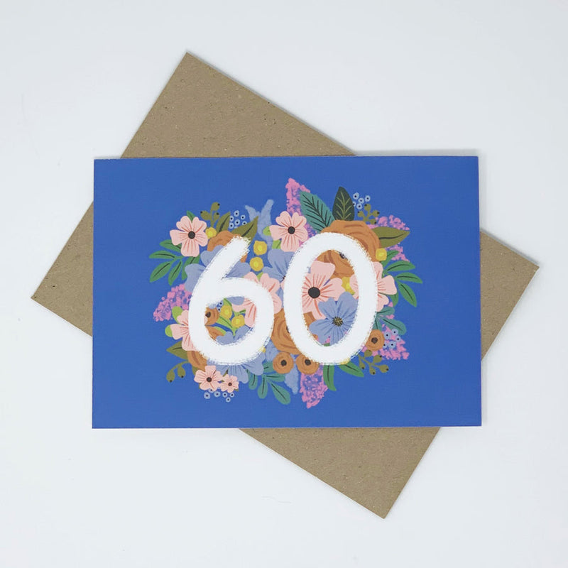 60 floral card