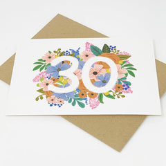 30 floral card