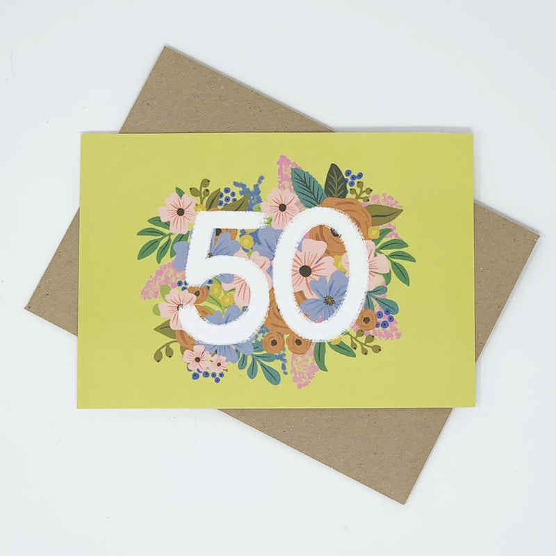 50 floral card