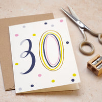 Age 30 birthday card