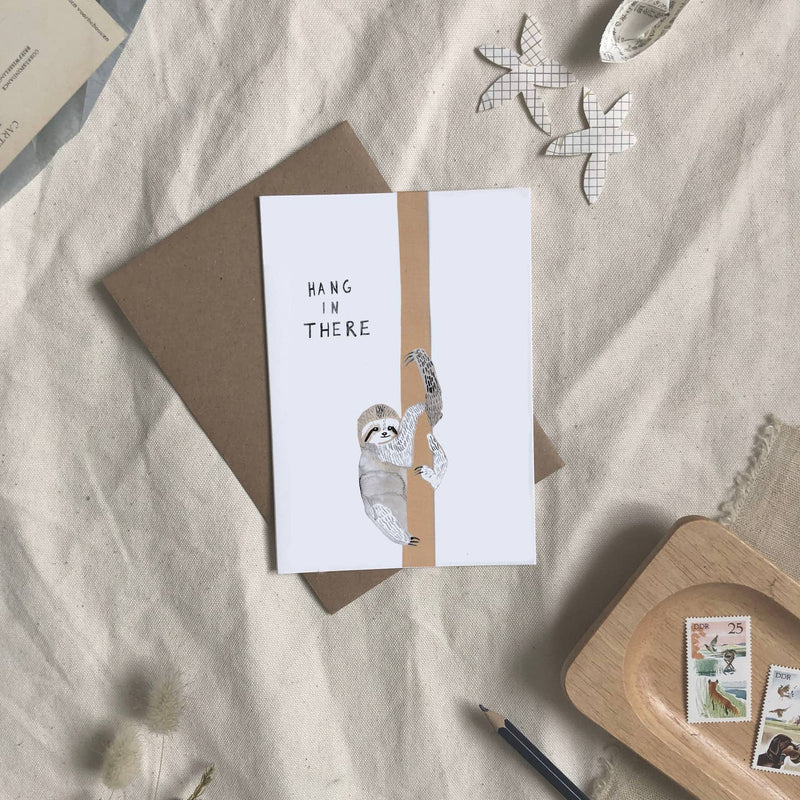 Hang in there sloth card