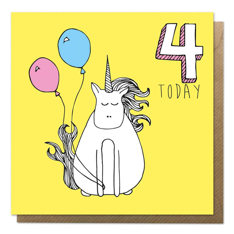 4 today card - 2 designs available (dinosaur or unicorn)