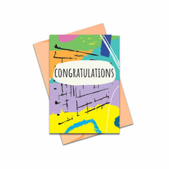 Congratulations bright abstract card