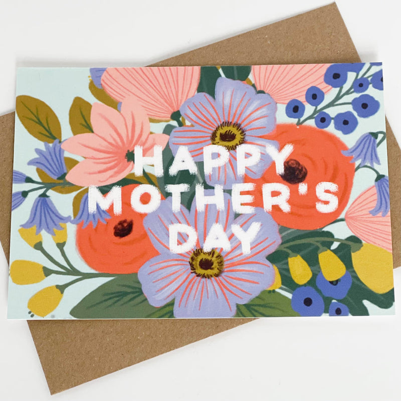 Happy Mother's Day colourful flowers card