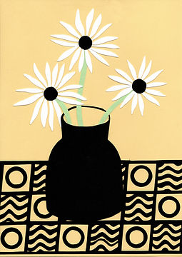 Vase of Daisies A4 print (3 designs available)