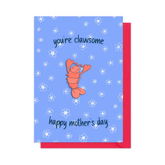 You're clawsome - happy mother's day pin badge card