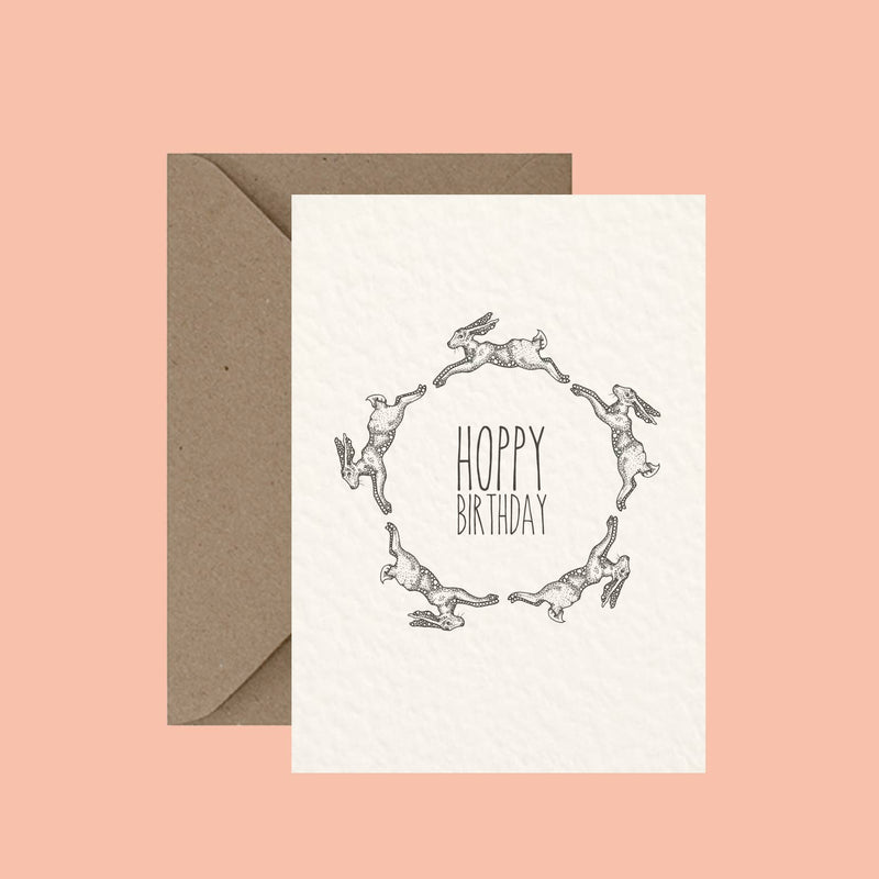 Hoppy birthday card