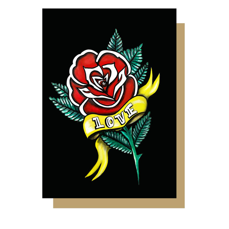 Love rose card