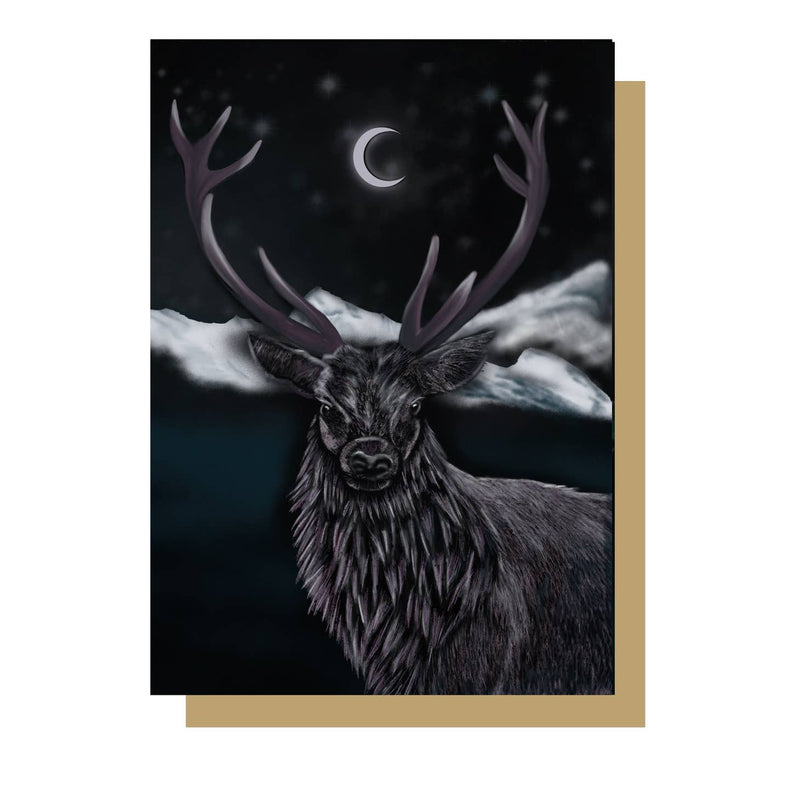 Mountain stag card