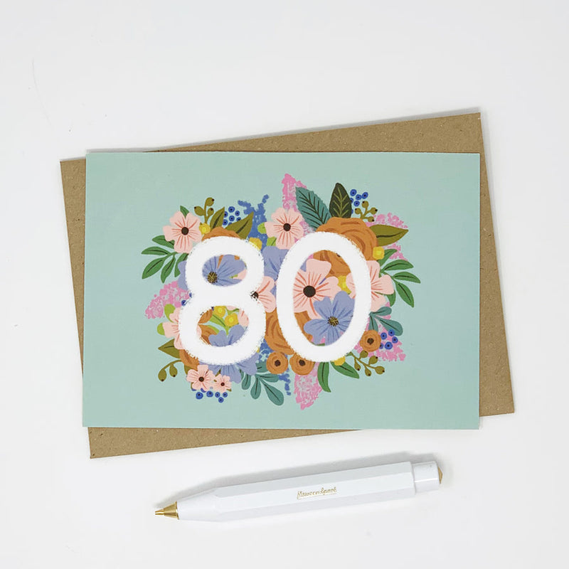 80 floral card