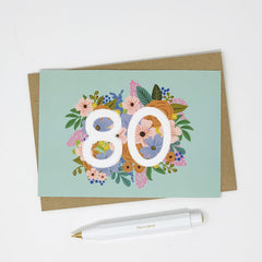 80 floral card