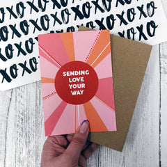 Sending love your way card