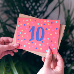 10 spotty card (2 colours available)
