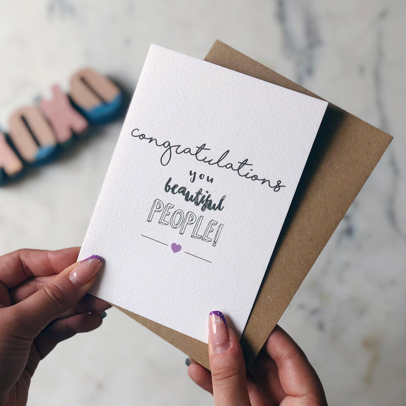 Congratulations you beautiful people card