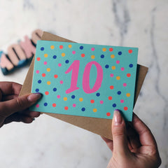 10 spotty card (2 colours available)