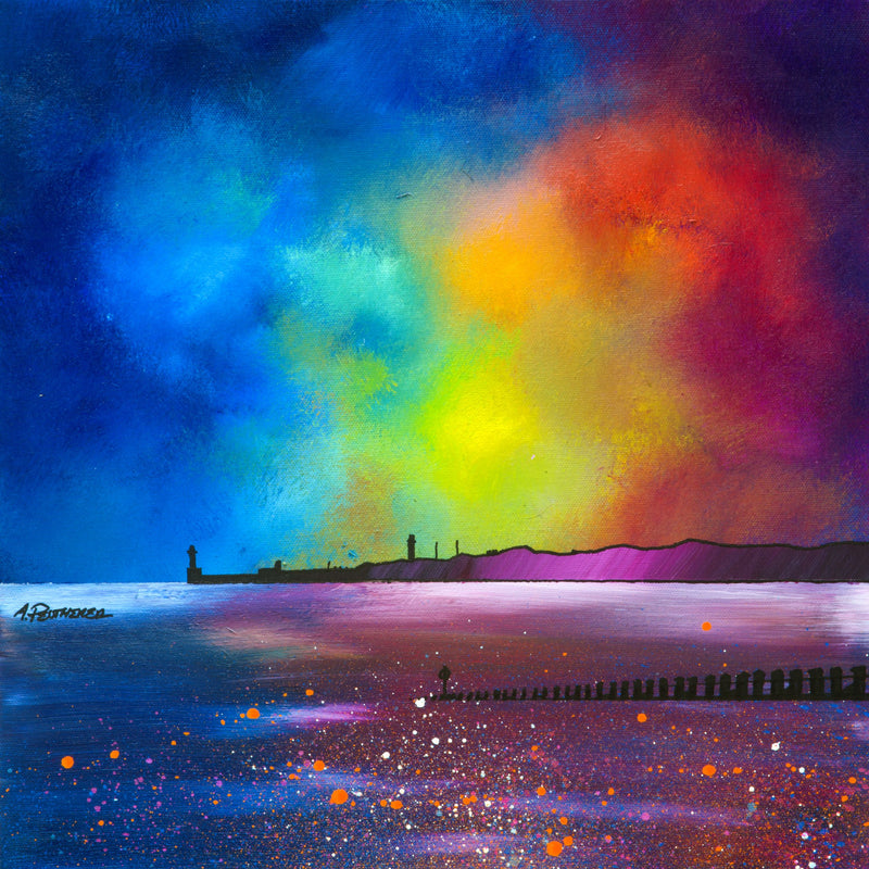 Square mounted print - Aberdeen Beach
