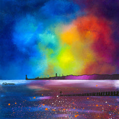 Square mounted print - Aberdeen Beach